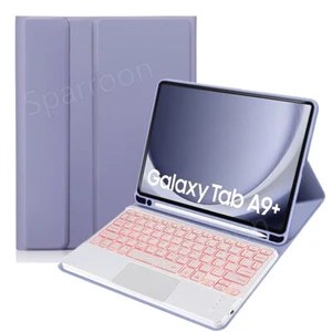 For Samsung Galaxy Tab A9+ A8 S9 FE S8 S7 Backlit w/Touchpad Keyboard Case Mouse - Picture 1 of 59