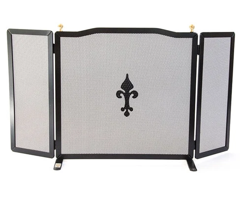 LINEA ONDA CRUCCOLINI PARASCINTILLE in ferro e ottone con pannelli laterali - Immagine 1 di 1