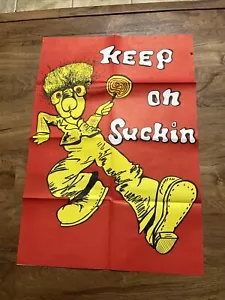 Vintage Keep on Suckin Poster 1970s? Lollipop - Picture 1 of 11
