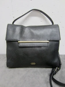 Cuero negro VINCE CAMUTO Convertible Satchel Crossbody Small Tote Bolso - Imagen 1 de 16