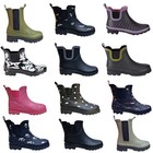 Womens Ankle Wellies Boots Ladies Wide Calf Twin Gusset Rubber Gardening Shoes
