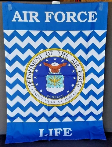"SAMPLE SALE" AIR FORCE LARGE CHEVRON 2-SIDED HOUSE FLAG 38.5" X 27.5" Cover