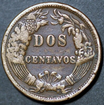Peru 2 Centavos 1876 KM# 188.1a - Image 1 of 2