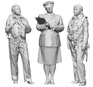 50320-072 MODELU1:72 Scale RAF Flying Nightingales (WW2) 3 Unpainted Figures - Picture 1 of 1