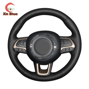 Hand-stitched Nappa Leather Car Steering Wheel Cover for Jeep Renegade Compass - Picture 1 of 15