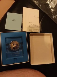 1973 FRANKLIN MINT PROOF Sterling Silver .925 United Nations Peace Medal AG RARE - Picture 1 of 3