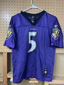 Baltimore Ravens #5 Joe Flacco NFL Reebok Youth Jersey Size L (14/16)