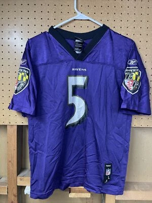 巴尔的摩乌鸦队 #5 Joe Flacco NFL 锐步青年球衣 L 码 (14/16) — 第 1/4 张图片