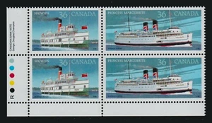 1987 Canada SC# 1140a LL - Canadian Steamships - Plate Block M-NH Lot# 1898c - Picture 1 of 1