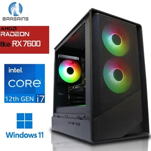 Fast Gaming PC Intel i7 14700KF 64GB DDR4 8GB AMD RX 7600 2TB M.2 SSD Windows 11 - Picture 1 of 10