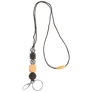 Key Chain Name Badge Lanyard Keychain Bead Miss ID Cards Necklace - Imagen 1 de 11