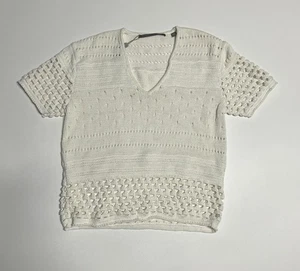 TWELFTH STREET By CYNTHIA VINCENT Womens Ivory Knit Sweater Pullover SIZE 'M' - Picture 1 of 9