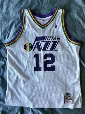 Camiseta deportiva Mitchell & Ness auténtica John Stockton Utah Jazz 1987-88 talla 48 (XL) Foto 1 de 4