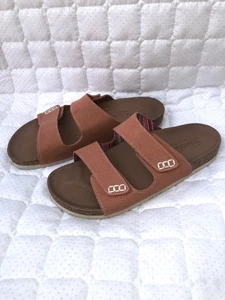 Skechers Luxe scarpa in schiuma due cinturini sandali rosa corallo donna taglia 8 - Foto 1 di 19