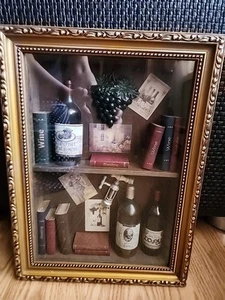 Vintage Anister Gift, Shadow Box Fine Wine 15,25x11,25 - Foto 1 di 12