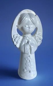 Vintage Mid-Century Modern Ceramic Christmas Angel Figurine - Picture 1 of 10