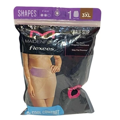 Maidenform Flexees Cool Comfort Medio Slip Negro 3XL FP0702 Stay Put Sin Pellizcar Foto 1 de 4