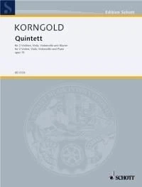 Quintet op. 15 Erich Wolfgang Korngold Set Piano and String Quartet Schott Music - Image 1 of 4