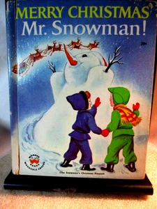 Merry Christmas Mr Snowman by Irma Wilde 1951 Wonder Books - Picture 1 of 5