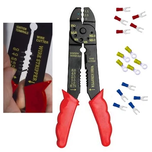 1 Set 8" Cutting Crimping Tool 15 Terminals Cable Wire Electrical Cutter Crimper - Picture 1 of 1