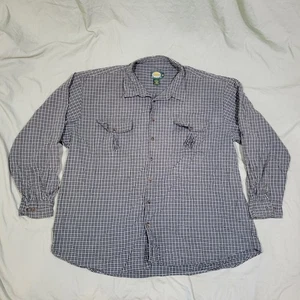 Cabelas Flannel Shirt Mens 4XL Tall Plaid Button Up Long Sleeve Outdoor USED - Picture 1 of 12