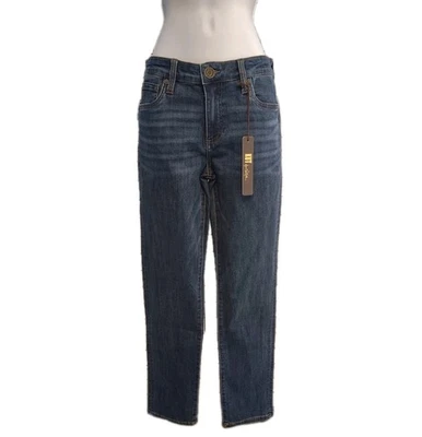 Pantalones de mezclilla Kut From The Kloth de pierna recta para mujer talla 2 azules elásticos  Foto 1 de 4