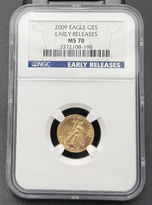 2009 $5 1/10ozt American Gold Eagle NGC MS 70 - Image 1 of 4