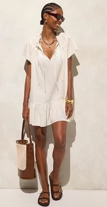 J.Crew Airy gauze babydoll dress Beach Cover Up  Size Small Ivory Cream New NWT - Picture 1 of 10