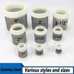 Stainless Steel Mesh Filter Strainer Male Thread 1/2" 3/4" 1" to 4" Water Pipe - Picture 1 of 10