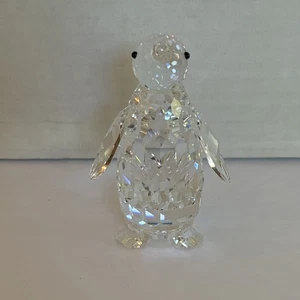Estatuilla de cristal de Swarovski 7643 NR 085 000 pingüino grande caja original retirada - Imagen 1 de 12