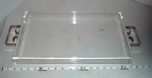 vtg. MCM Lucite Serviertablett mit Chromgriffen 22" x 10" - Bild 1 von 5