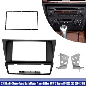 2DIN Radio Stereo Panel Dash Mount Frame Kit For 04-12 BMW 3 Series E93 E91 E92 - Picture 1 of 13