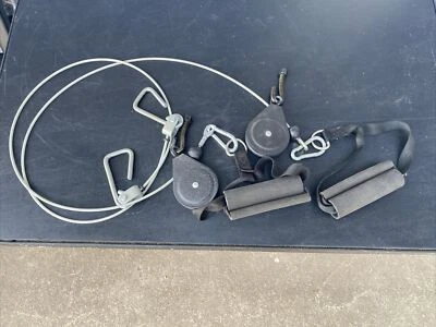 Set of 2 Bowflex 43" Cable OEM Assembly Snap Hook Handles READ - Image 1 of 4