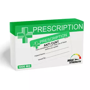 ANTI CNT Joke Pill Tablet Box Rude Prank Prescription Funny Novelty Fun Medicine - Picture 1 of 3