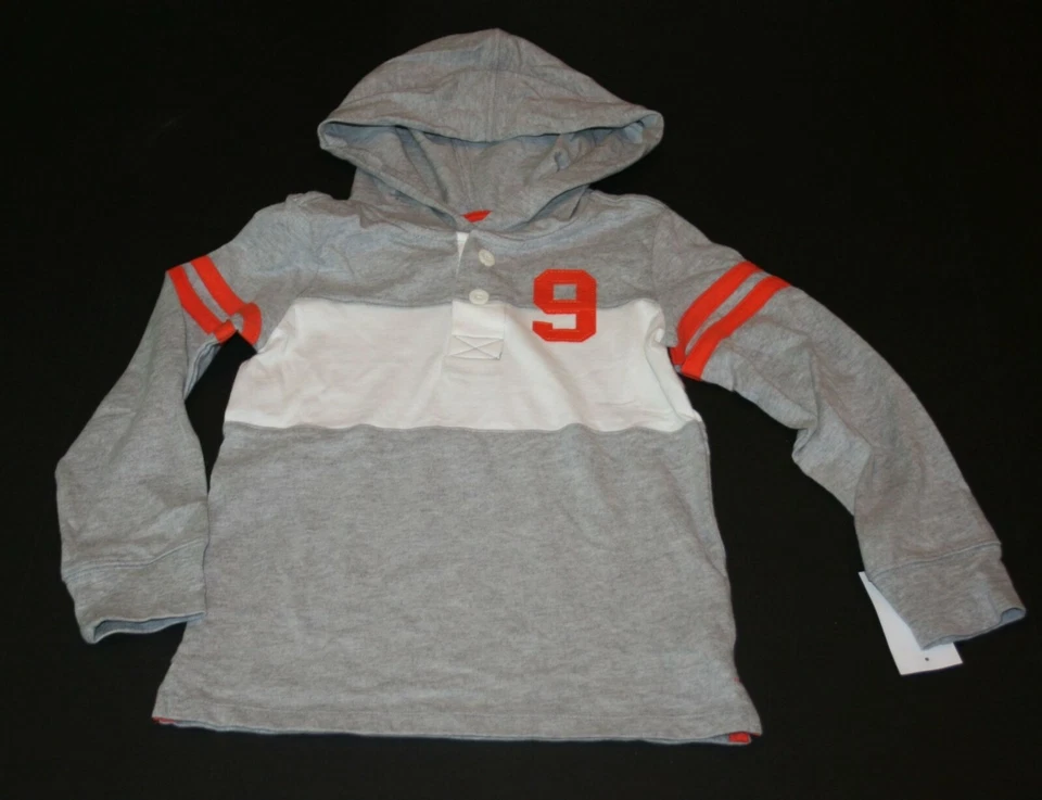 Carter's Boys Top 5 Year Red Blue Wide Stripe Polo Rugby Style Soft Shirt