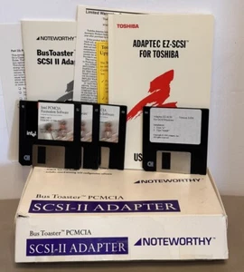 Noteworthy PCMCIA SCSI II Adapter PC Card + BTI 43/94 Cable Software Manuals - Picture 1 of 6