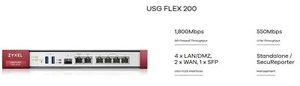 Zyxel Firewall USG 200 Flex USGFLEX200-EU0101F - Foto 1 di 4