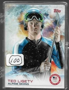 LOTE #56 DE TARJETA LIGETY TED TED OLÍMPICA DULCE (100) 2014 TOPPS ~ LEYENDA DEL ESQUÍ ALPINO - Imagen 1 de 2