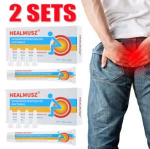 2PCS Natural Ointment Herbal Hemorrhoids Cream Anal Internal External Piles Gel - Picture 1 of 17