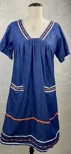 Vintage 70s 80s BoHo Maxi Hippy Long Dress Kaftan MuMu Festival Japan - Picture 1 of 10