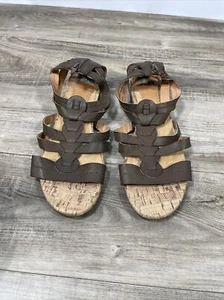 Yuu Women's Sandal Falisha Size 9M Strappy Gladiator Open Toe Ankle Strap Brown - Picture 1 of 11