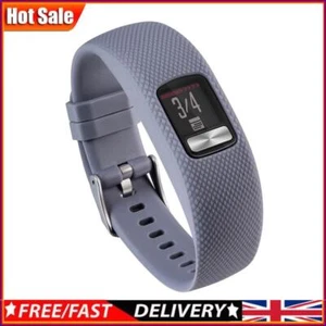 Silicone Watch Strap Replacement Textured for VivoFit 4 Men Women (Grey) - Zdjęcie 1 z 7