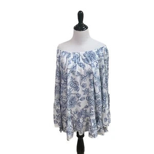 Floral & Vine by Spense Women's Off the Shoulder Blouse Size XL Floral Print NWT - Picture 1 of 11