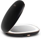 Fancii Rechargeable Compact Magnifying Mirror with Natural LED Lights, 1x/ 10x