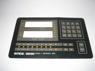 Si-Tex Koden 767C Loran C Receiver Front Vinyl Keyboard Keypad Overlay Fascia - Image 1 of 3