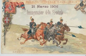 REGIMENTER - PIEMONT KÖNIGLICHE KAVALLERIE - 21. MÄRZ 1906 EINWEIHUNG BANNER - Bild 1 von 2