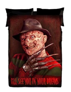 Horror Movie Blanket - Freddy - Horror Blanket Horror Fleece Twin Duvet - Picture 1 of 2