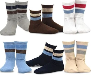 TeeHee Little Boys Basic Crew-Socken aus Baumwolle 6 Paar (Sportstreifen) - Bild 1 von 7