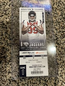 DESHAUN WATSON NFL DEBUT 1st TD 2017 Texans vs Jaguars 9/10 Full Ticket Stub - Picture 1 of 1