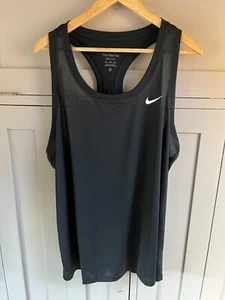 Camiseta sin mangas Nike Racerback Dri Fit para mujer deportiva/fitness - negra/blanca - 2XL - Imagen 1 de 5
